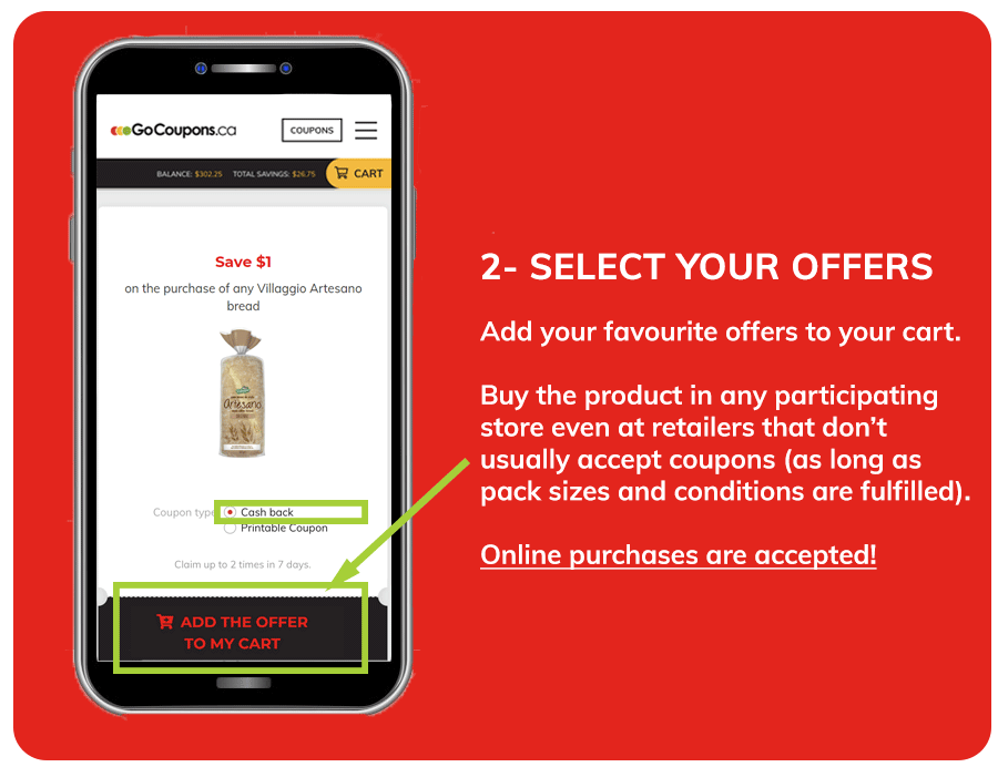 2-Select your offers