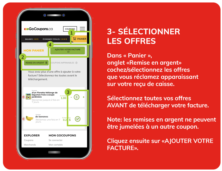 3-Sélectionner les offres